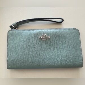 Coach wristlet wallet. Color sea glass.